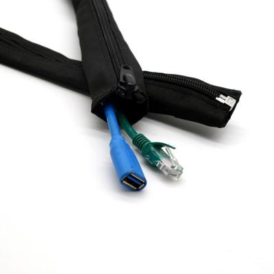 flexible geflochtene Kabelführungshülle mit Reißverschluss
