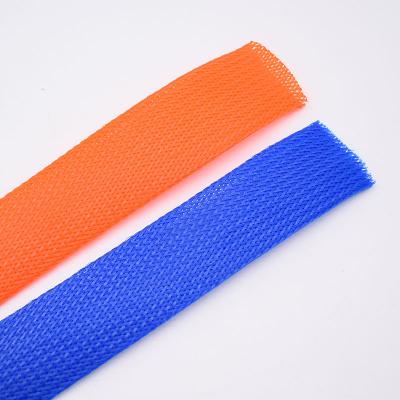 Farben PET dehnbare geflochtene Hülle für Kabel